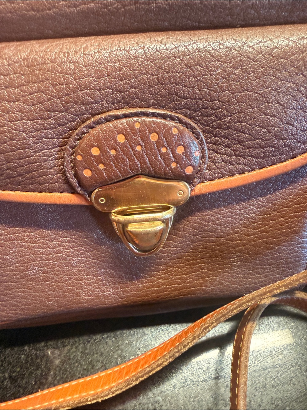 Brown & Tan Leather Crossbody Camera Bag - Picture 6 of 14